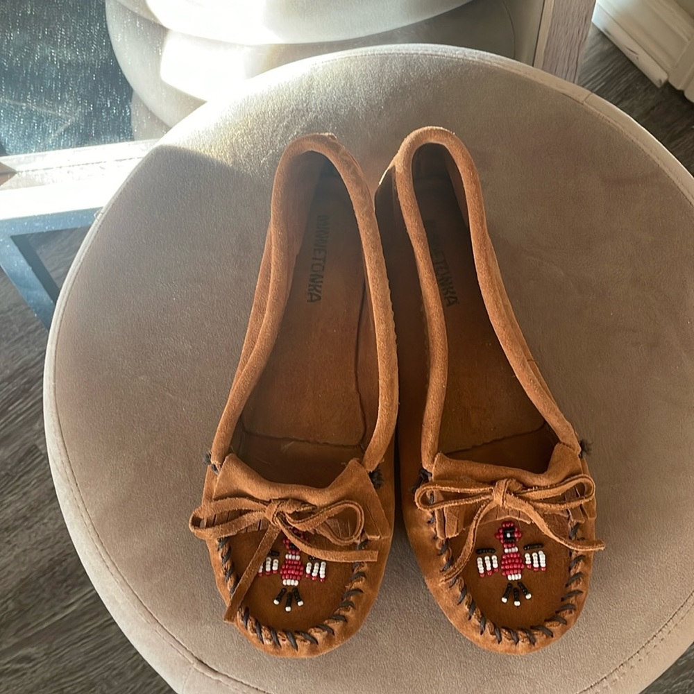 Seude Minnetonka Thunderbird Moccasins
